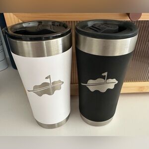 Set of Two - Glen Oaks Club - 20 Ounce White & Black Tempercraft Tumblers